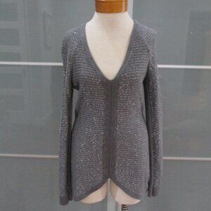 Vintage 90's Cache Sequin Embellished V-Neck Long Sleeve Sweater